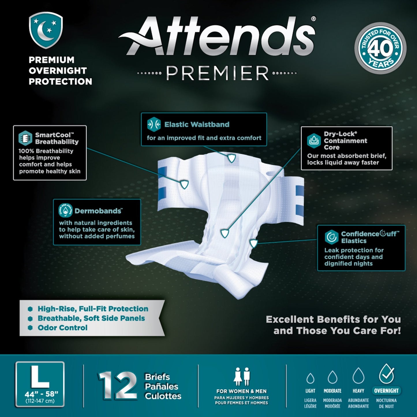 Attends® Premier Briefs, Large ALI-BR30