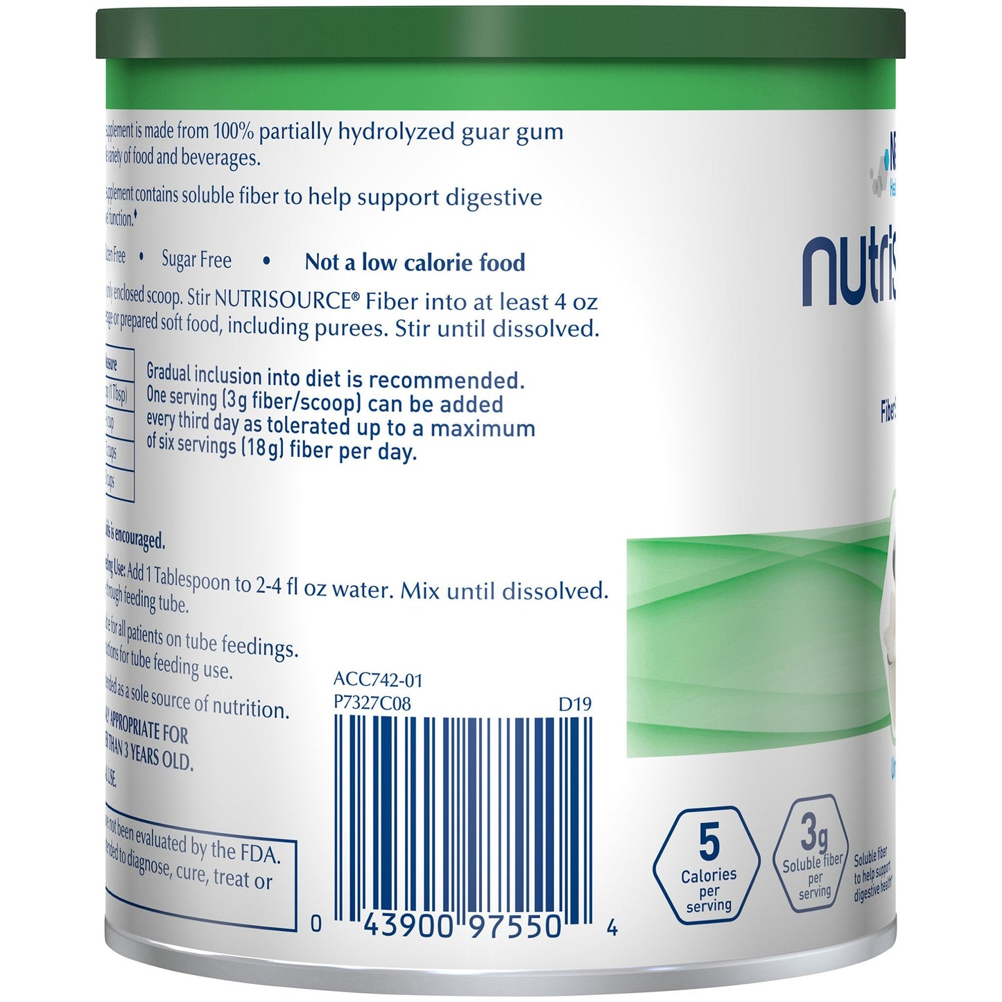 Nutrisource® Fiber Supplement, 7.2-ounce canister 10043900975518