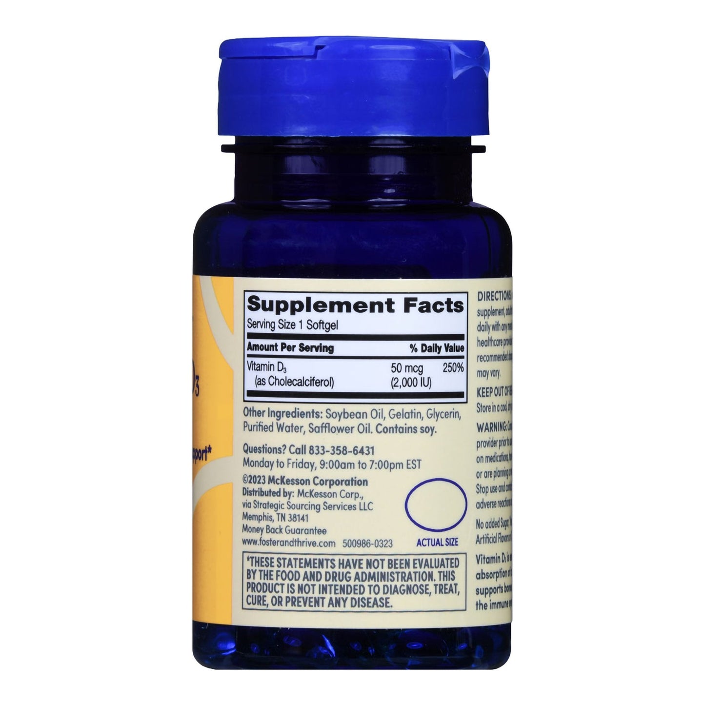 Foster & Thrive™ Vitamin D-3 50 mcg (2000 IU) Rapid Release Softgels 1093995724