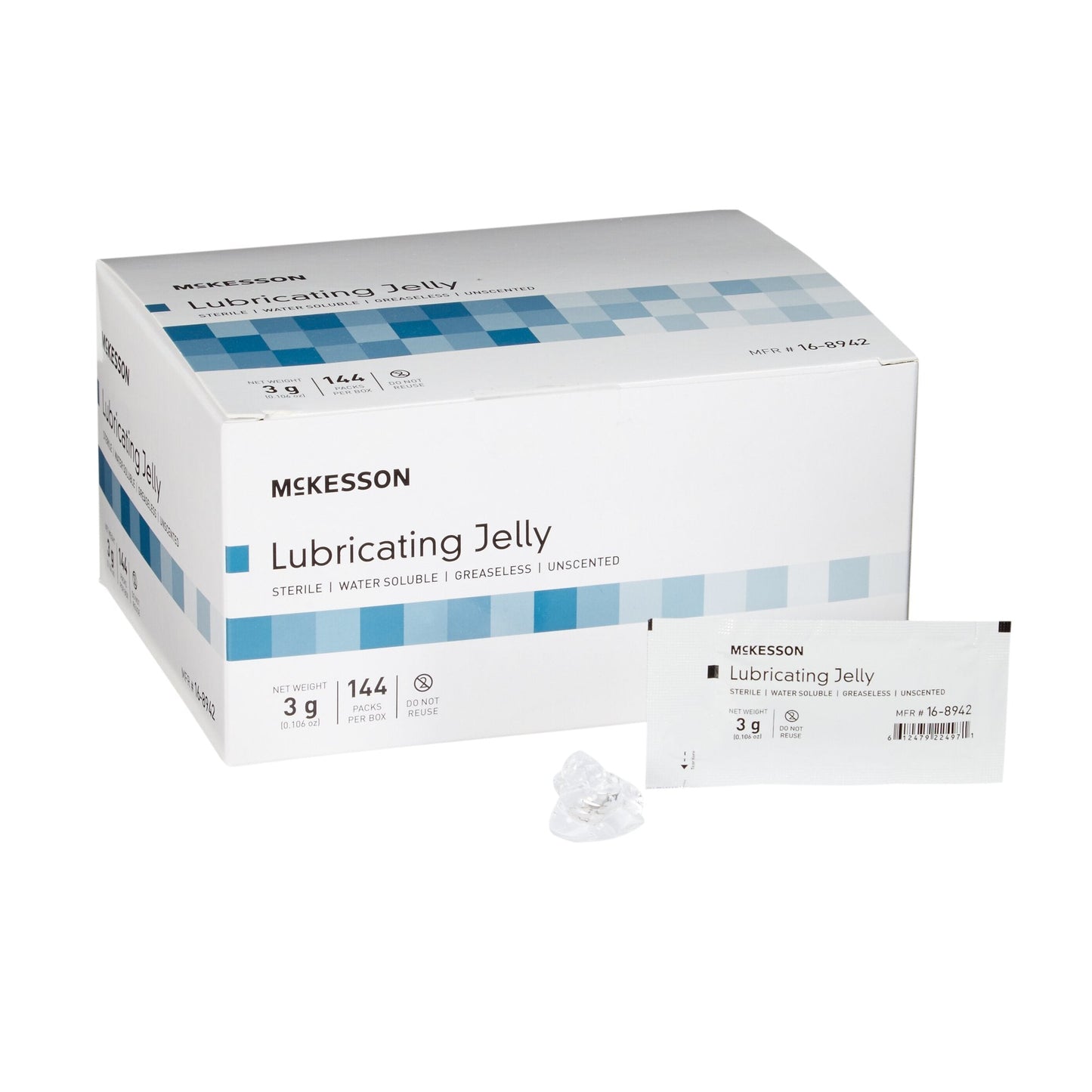 McKesson Lubricating Jelly, 3-gram Packet 16-8942