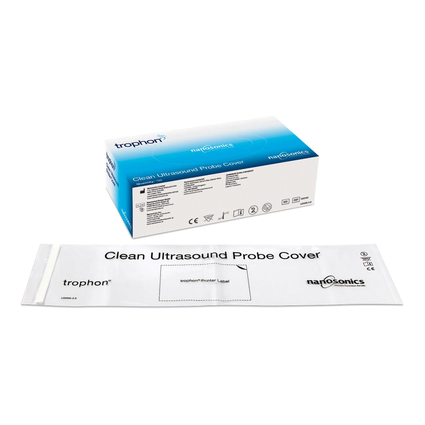 Ultrasound Probe Cover trophon® Plastic Medically Clean Folded N00102