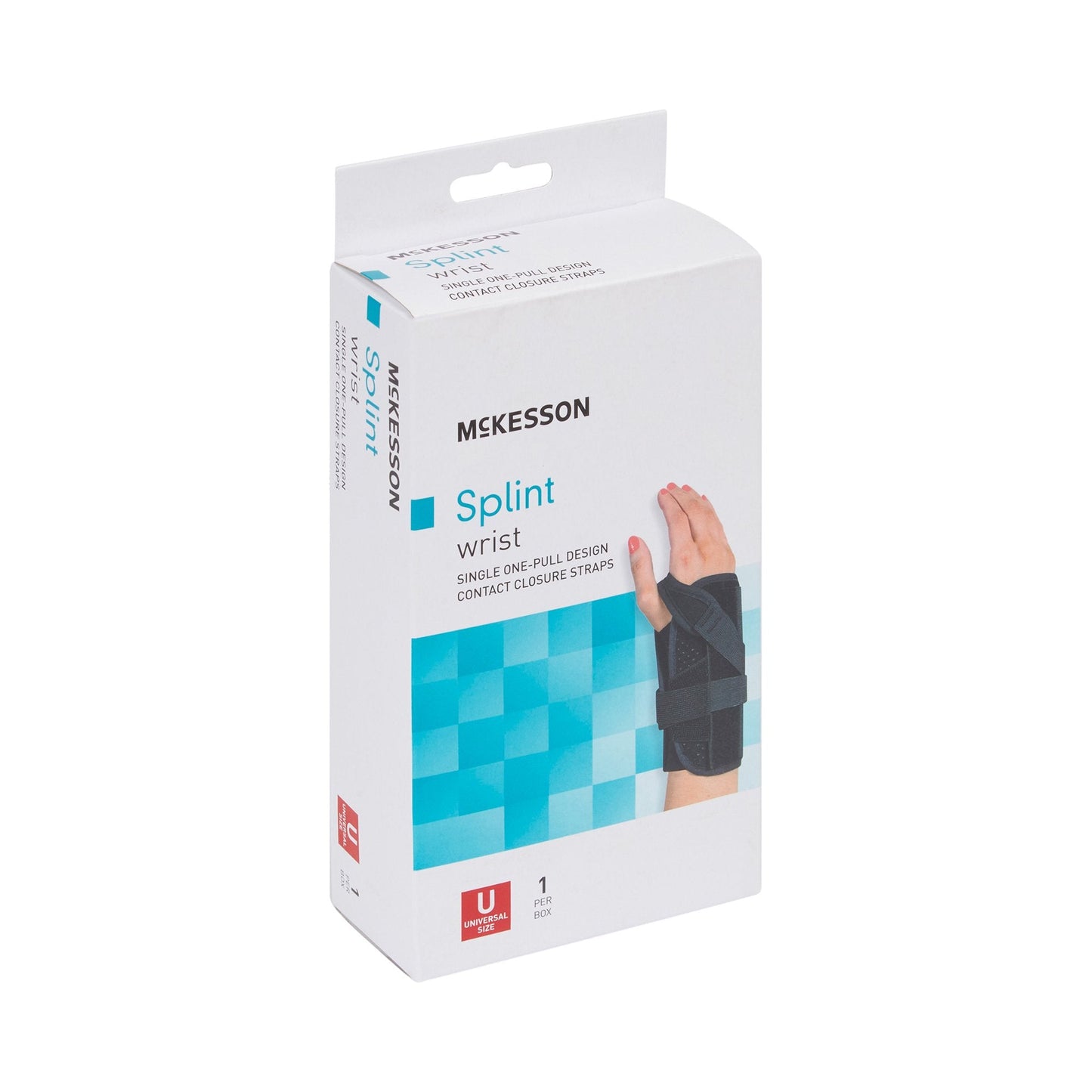 McKesson Right Wrist Splint with Single One-Pull Design, One Size Fits Most 155-81-87460