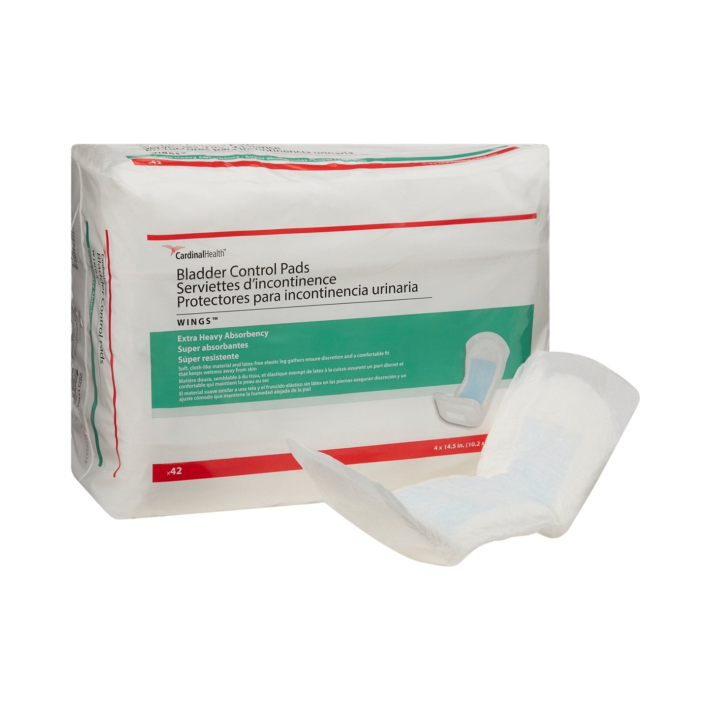 Sure Care™ Bladder Control Pads, Extra Heavy Absorbency, 4 x 14.5 Inch 1130A