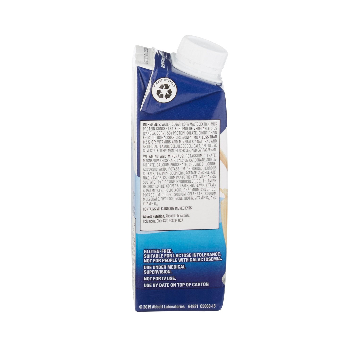 Ensure® Original Therapeutic Nutrition Shake, Vanilla, 8-ounce carton 64931