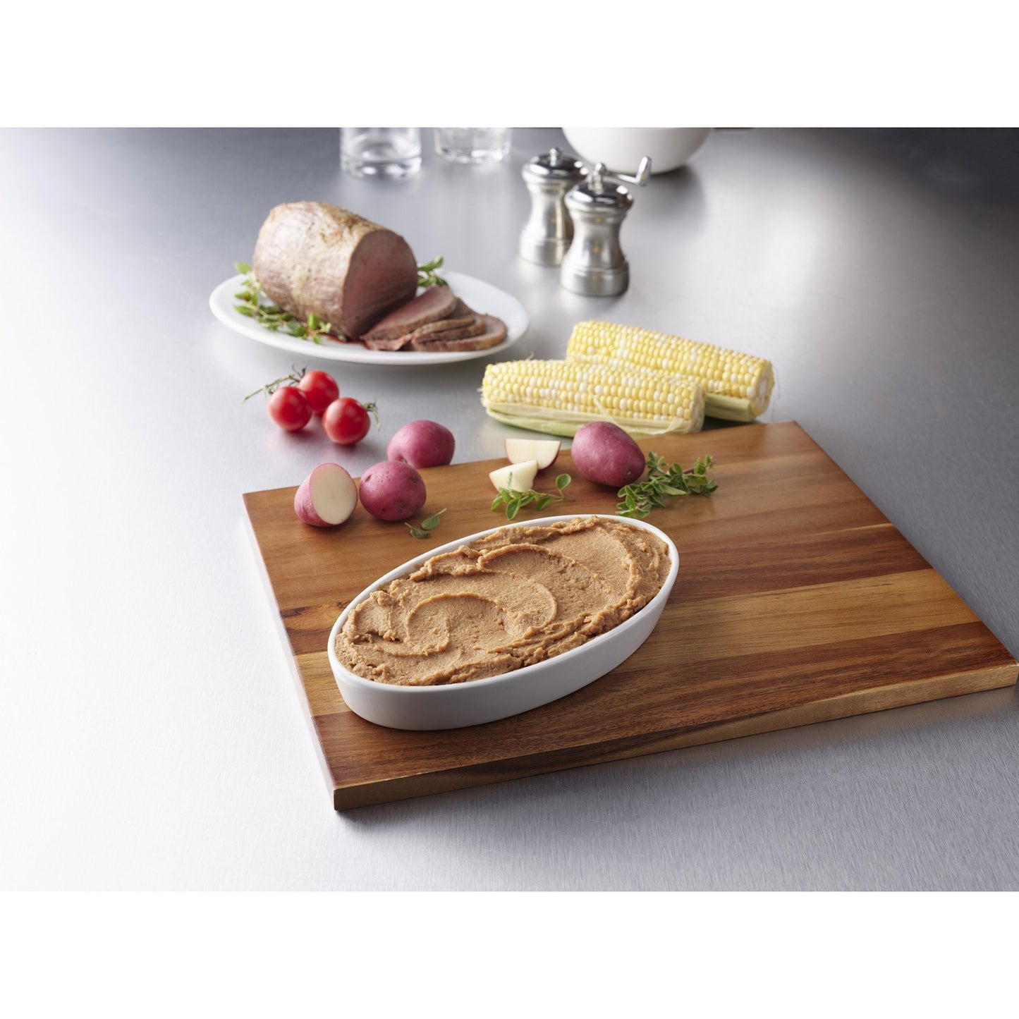 Thick & Easy® Beef with Potatoes and Corn Thickened Food, 7-ounce Tray 160747