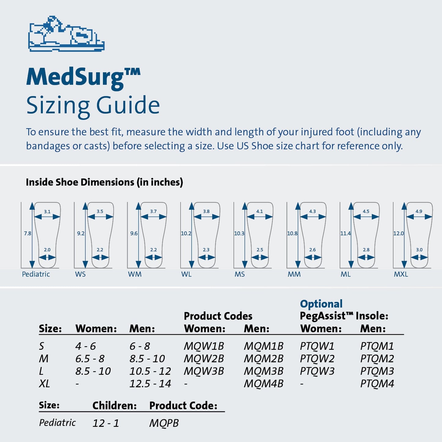 Darco International MedSurg Post-Op Shoe MQW3B