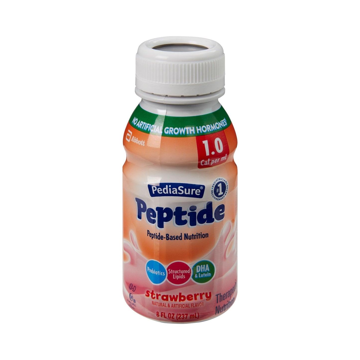 PediaSure® Peptide 1.0 Cal Peptide-Based Nutrition, Strawberry, 8-ounce bottle 67411