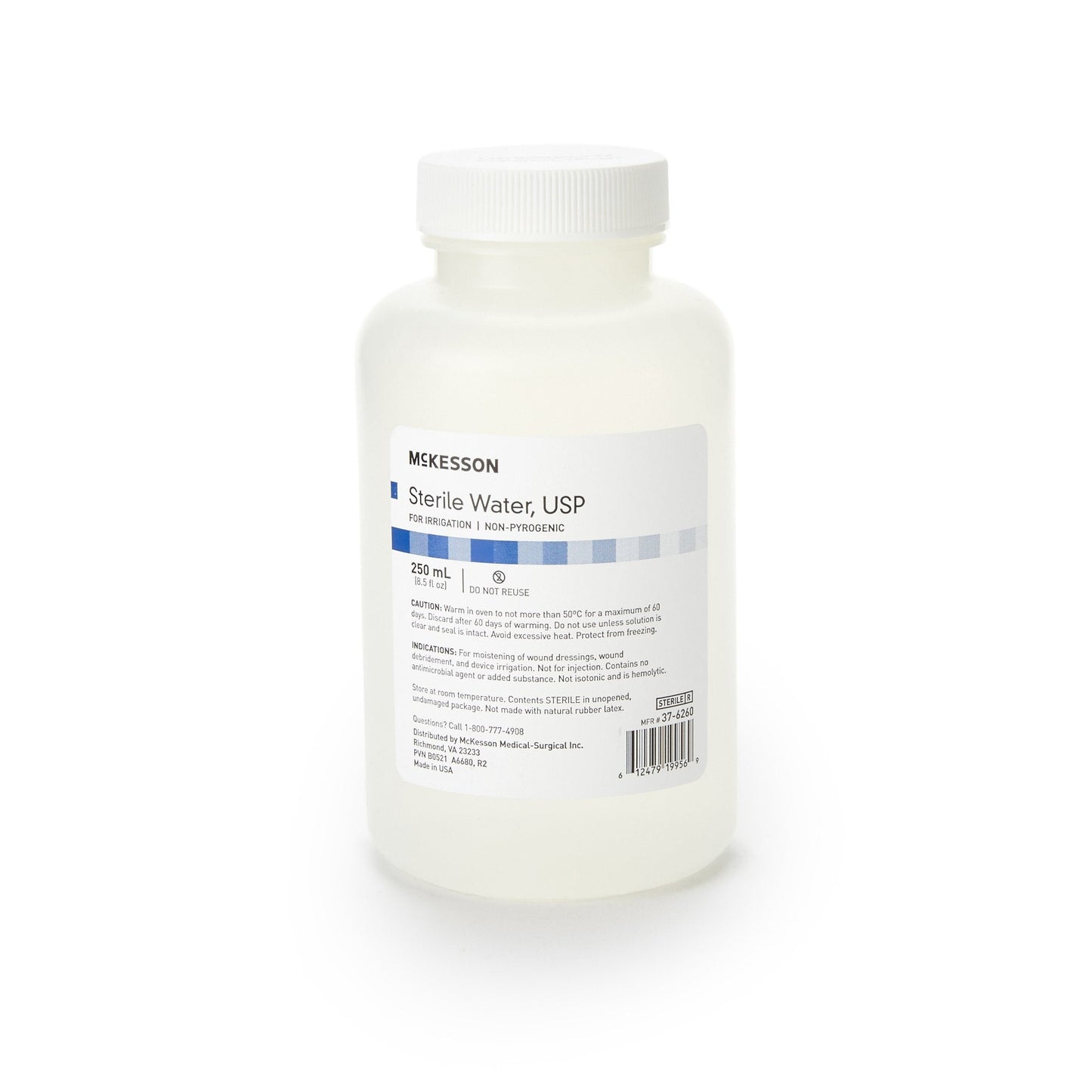 McKesson Sterile Water Irrigation Solution, 250 mL Bottle 37-6260