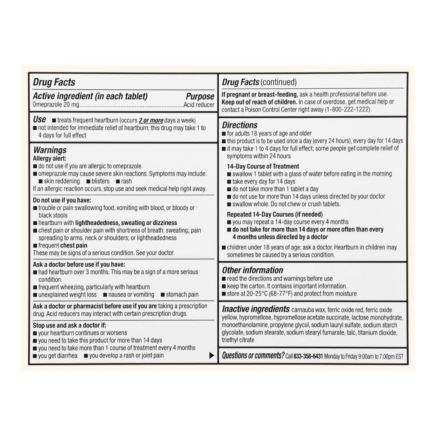 Foster & Thrive™ Omeprazole 20 mg Delayed Release Tablets 70677110402