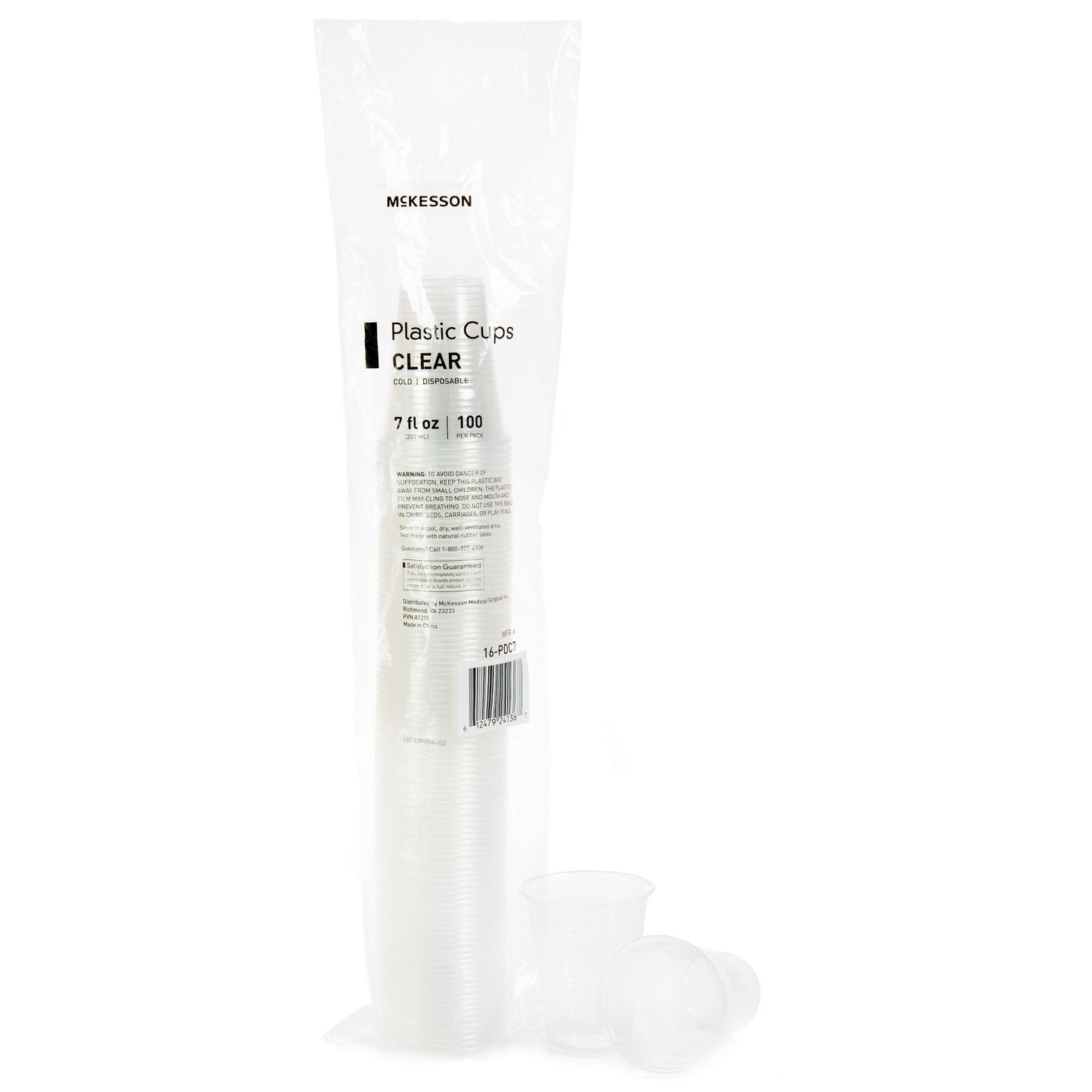McKesson Polypropylene Drinking Cup, 7 oz., Clear 16-PDC7