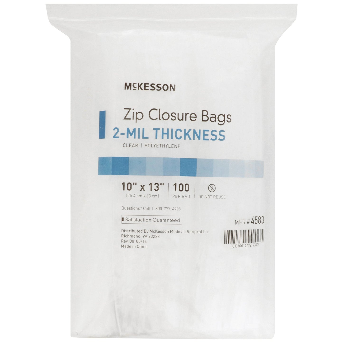McKesson Zip Closure Bag, 10 X 13 Inches 4583