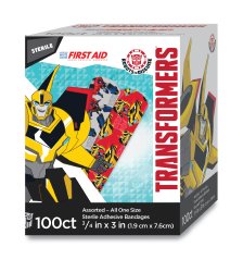 American® White Cross Stat Strip® Transformers Adhesive Strip, ¾ x 3 Inch 10847