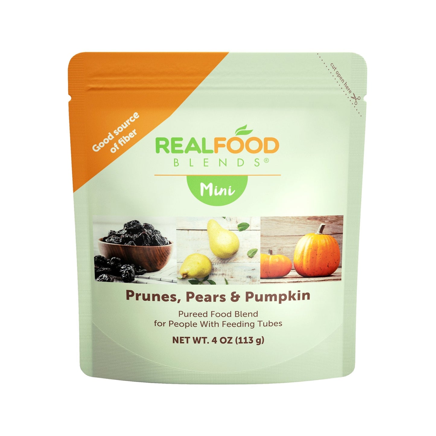 Tube Feeding Formula Real Food Blends® Mini Prunes / Pears / Pumpkin Flavor Liquid 4 oz. Pouch 182829