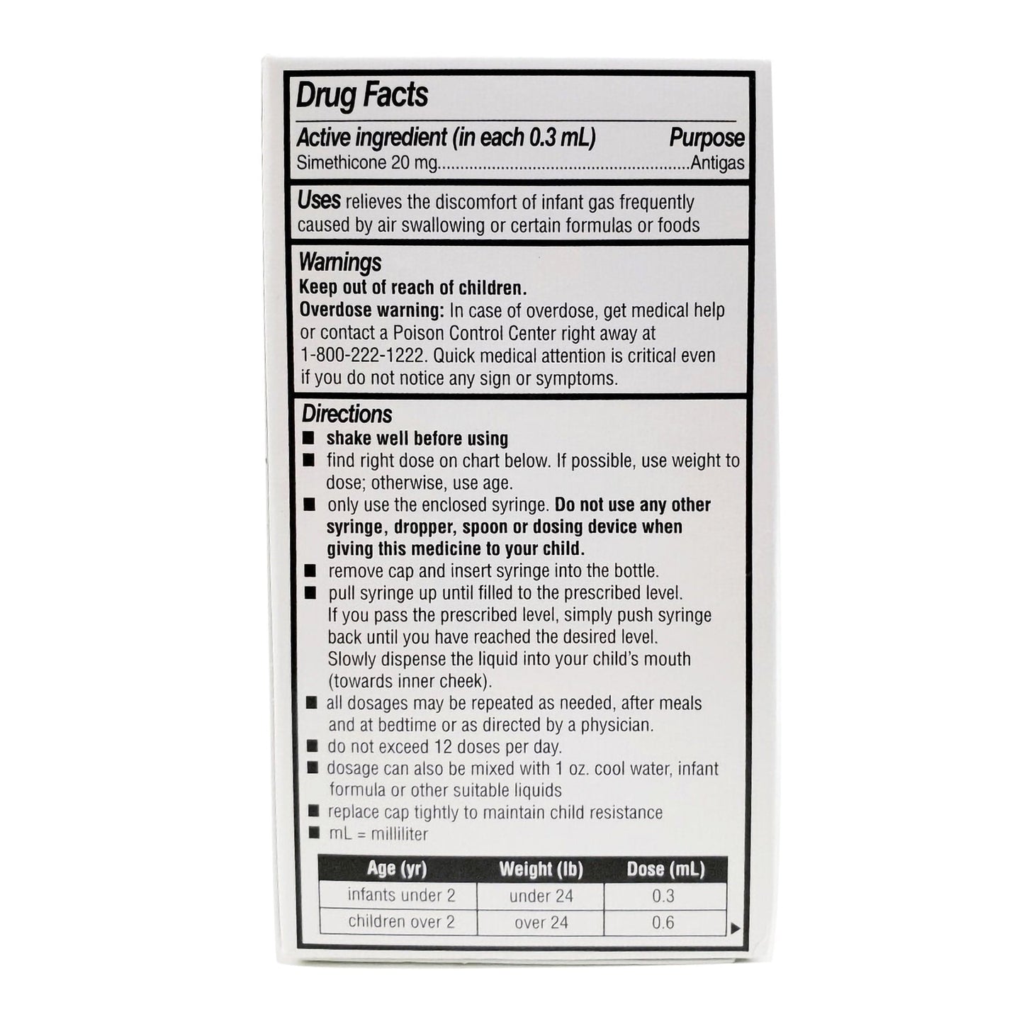 Rugby® Simethicone Infant Gas Relief 00536130375