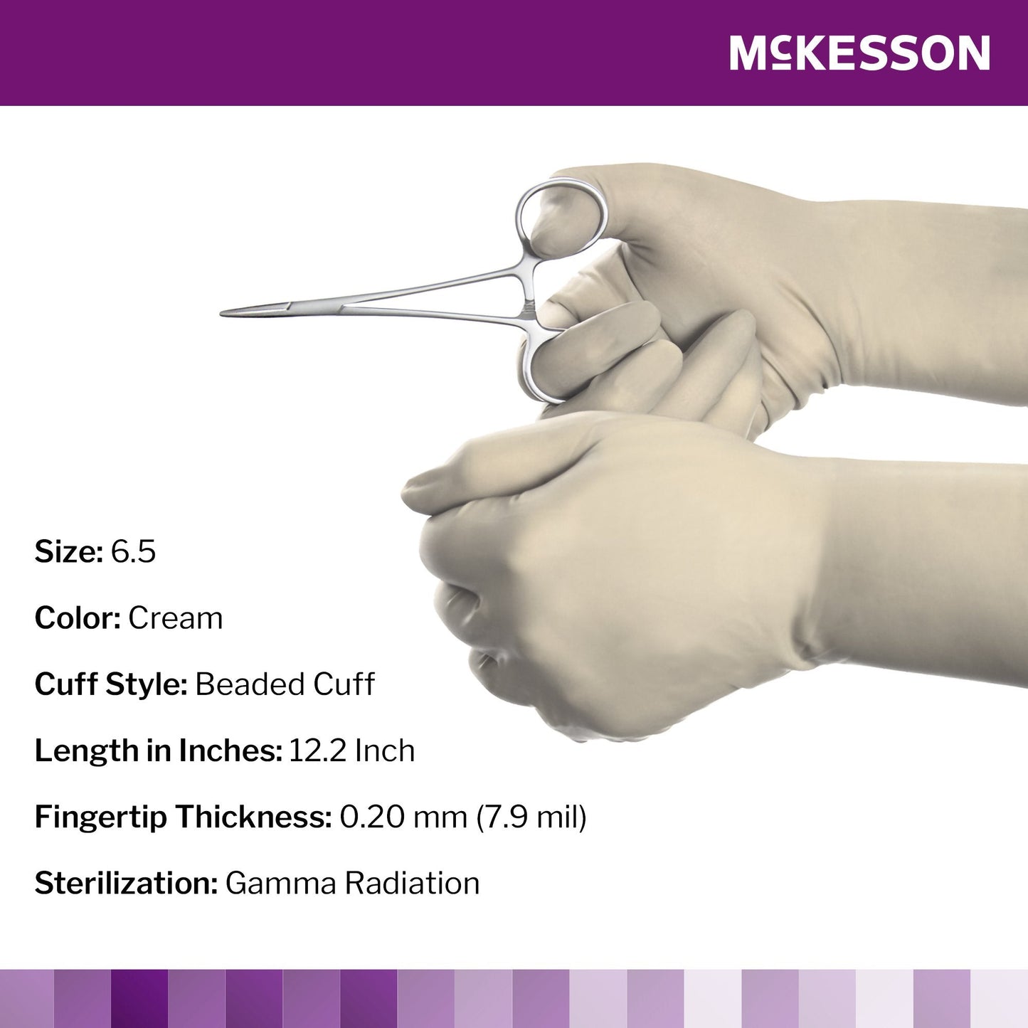 McKesson Perry® Polychloroprene Surgical Glove, Size 6.5, Cream 20-2665N