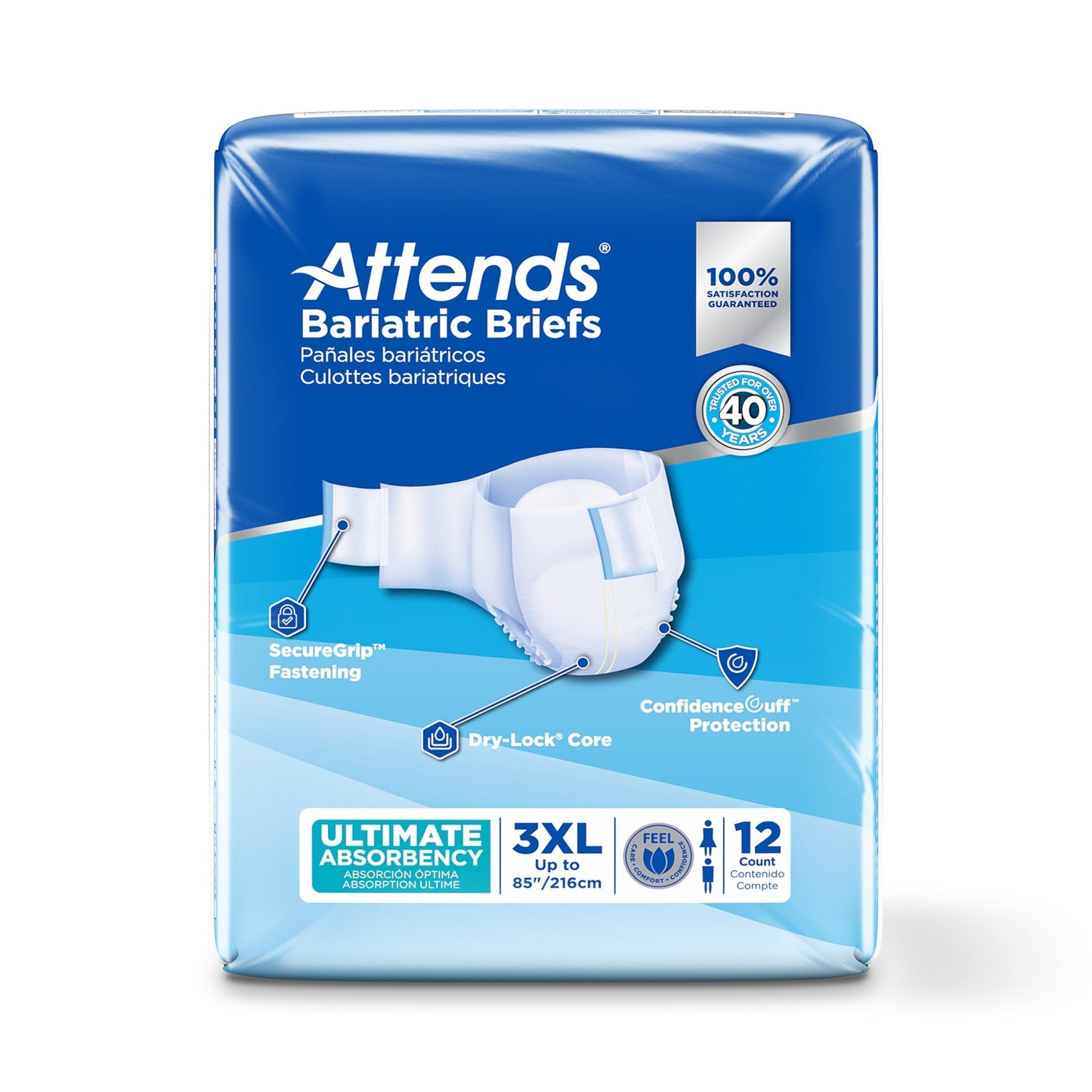 Attends® Bariatric Briefs, 3X-Large DD55
