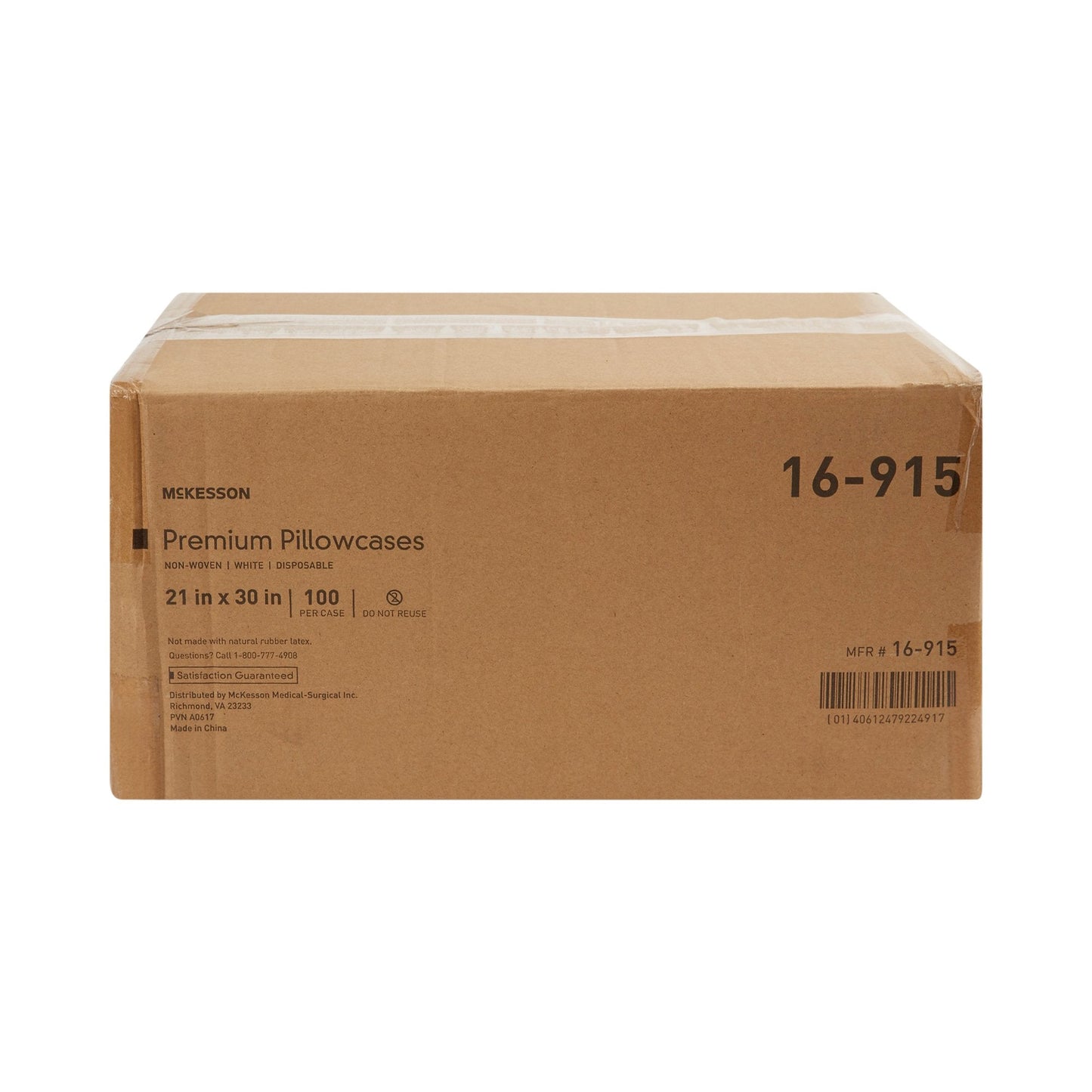 McKesson White Nonwoven Pillowcase, 21 x 30 Inch 16-915