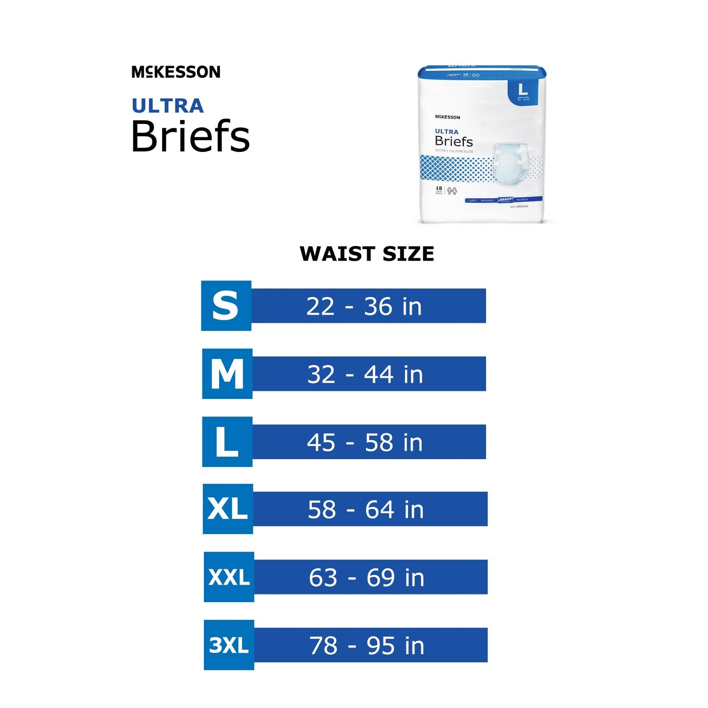 McKesson Ultra Heavy Absorbency Incontinence Brief, Medium BRULMD