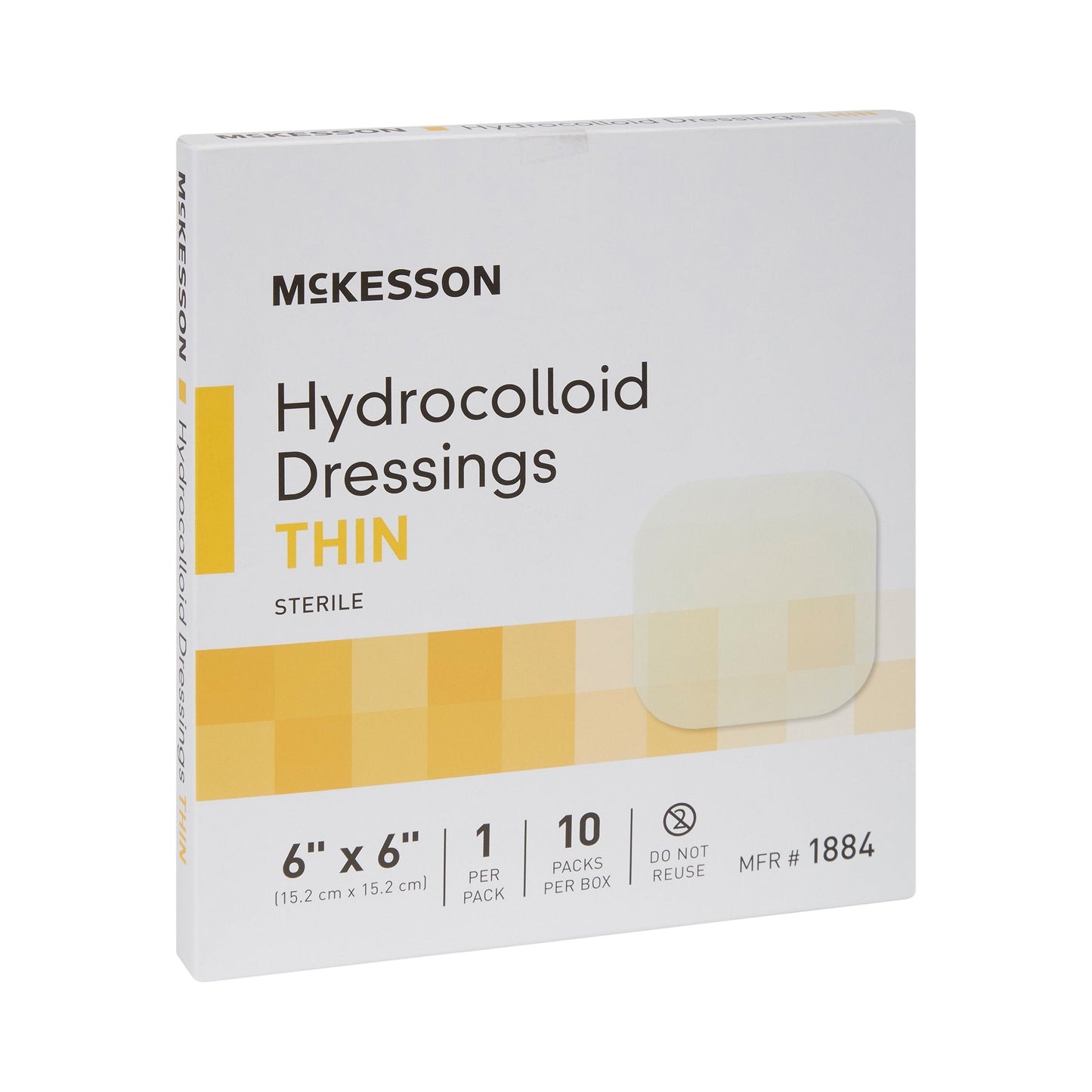 McKesson Hydrocolloid Dressing, 6 x 6 Inch 1884