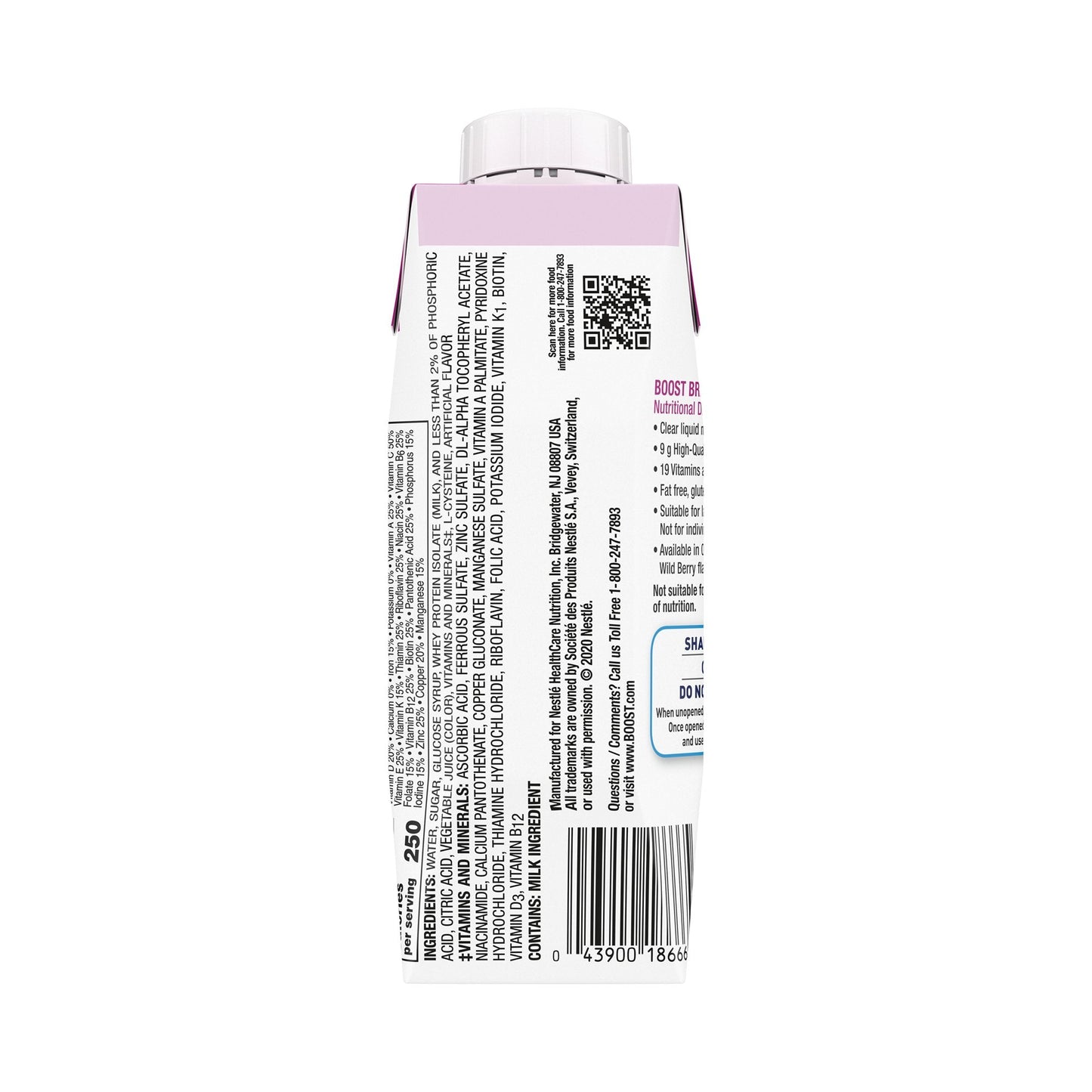 Boost Breeze® Wild Berry Nutritional Drink, 8-ounce carton 00043900685601