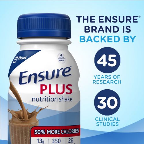Oral Supplement Ensure® Plus Nutrition Shake Milk Chocolate Flavor Liquid 8 oz. Bottle - 57266