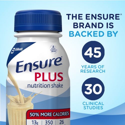 Oral Supplement Ensure® Plus Nutrition Shake Vanilla Flavor Liquid 8 oz. Bottle - 57263