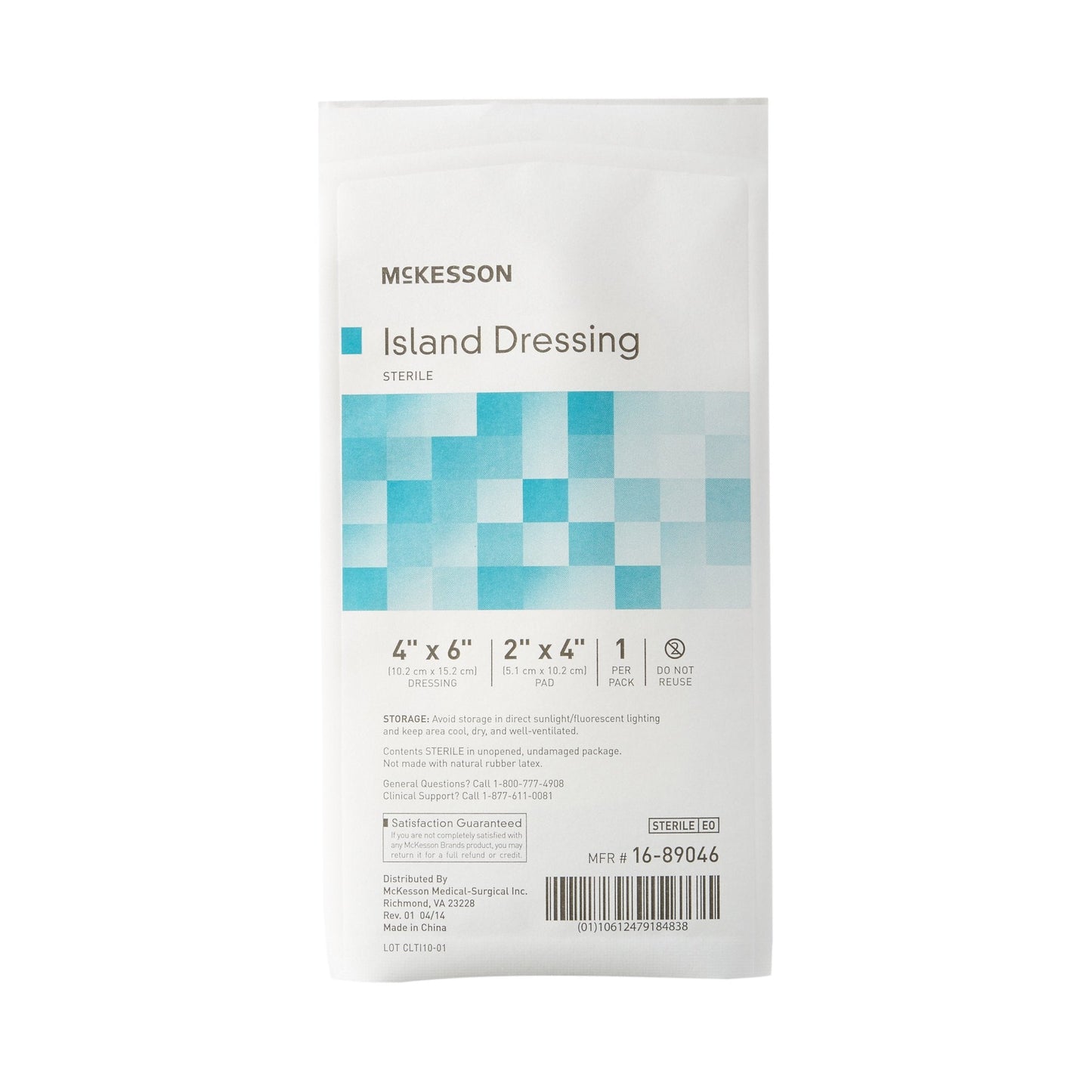 McKesson White Adhesive Dressing, 4 x 6 Inch 16-89046