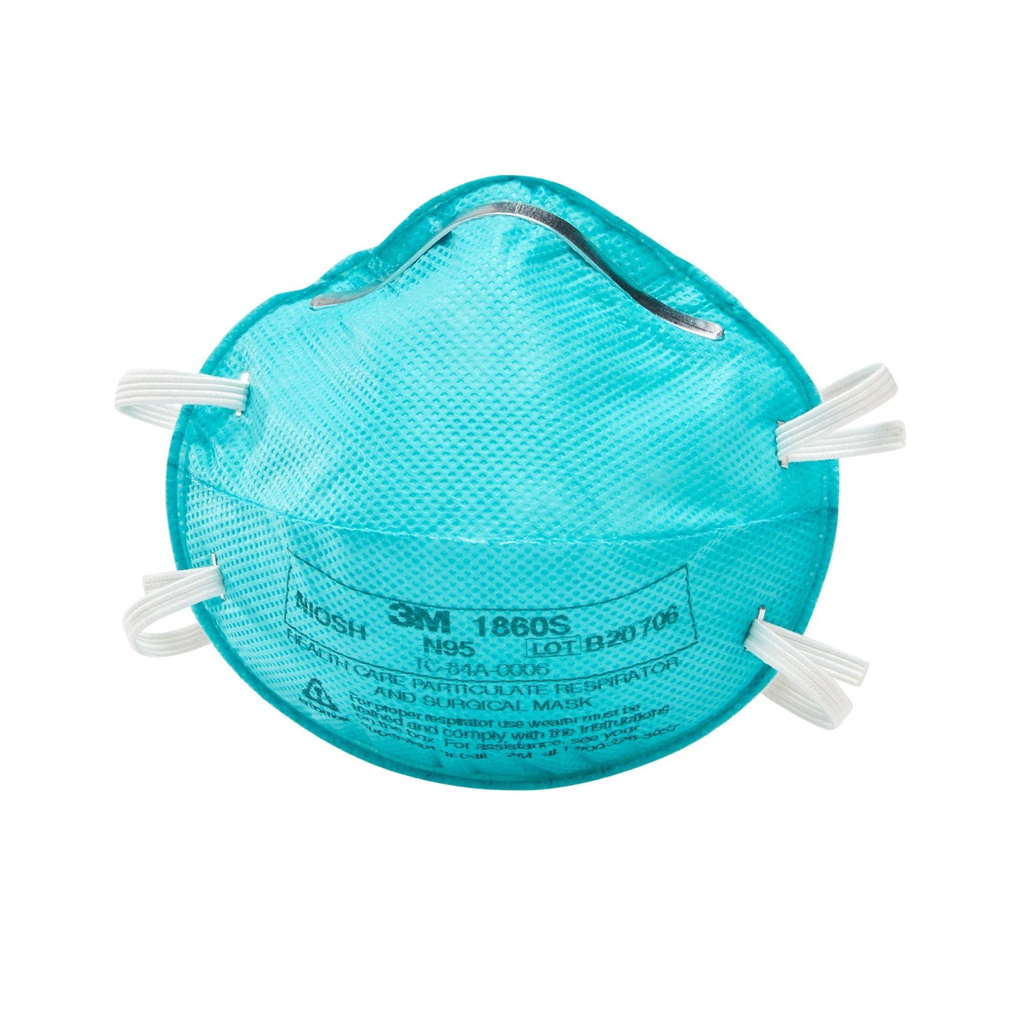 3M 3M Particulate Respirator and Surgical Mask, Small 1860S, Case of 120