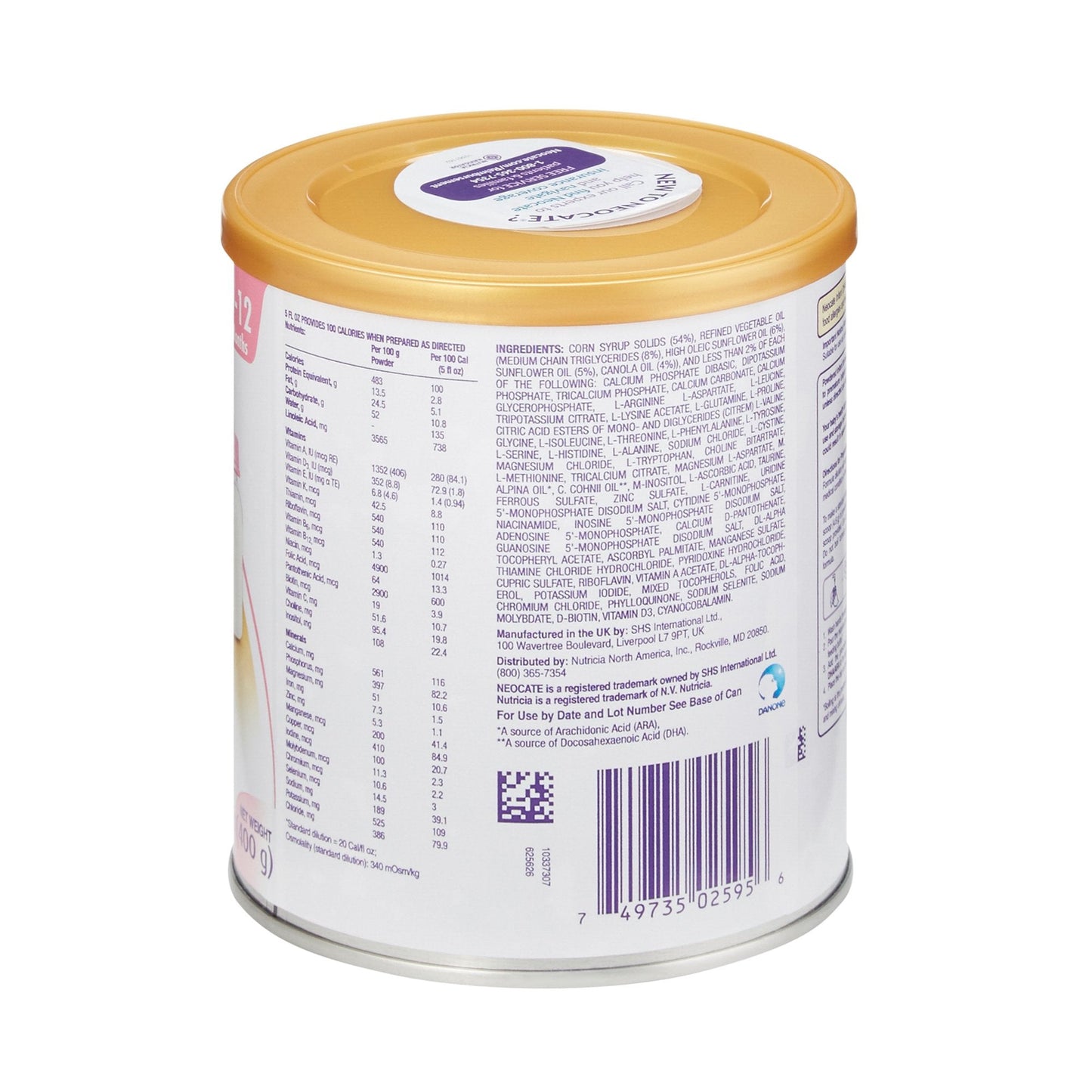 Neocate® DHA & ARA Infant Formula, 14.1-ounce can 125626