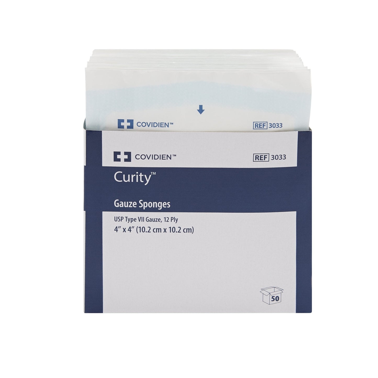 Curity™ Sterile USP Type VII Gauze Sponge, 4 x 4 Inch, 12-Ply 3033
