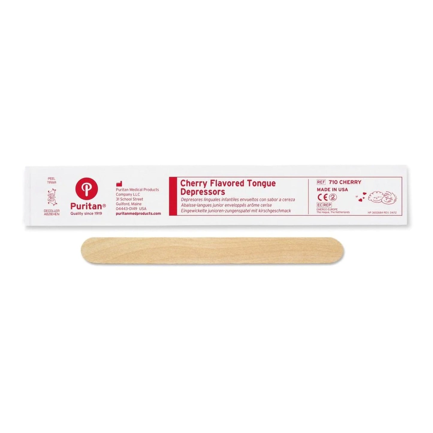 Puritan® Cherry Flavor Tongue Depressor 710 CHERRY