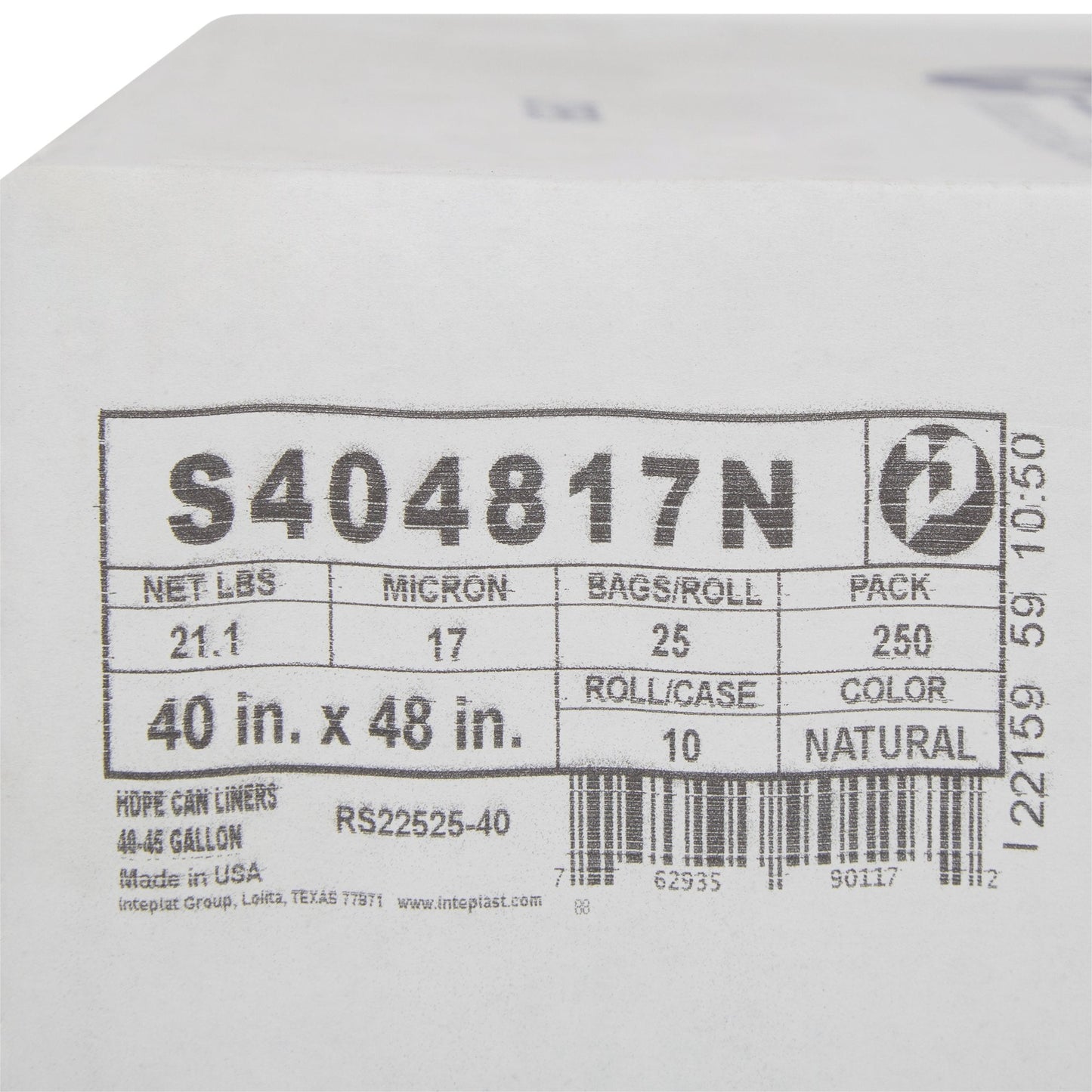 McKesson Extra Heavy Duty Clear Trash Bag, 45 gal, 17 Mic S404817N