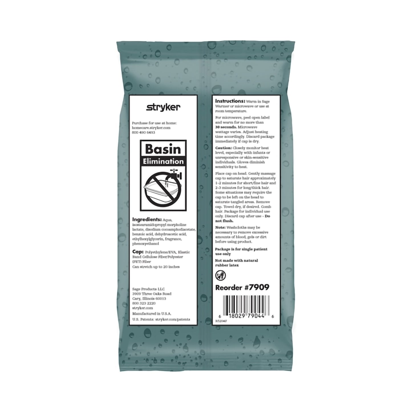 Comfort® Rinse-Free Shampoo Cap, Powder Scent 7909