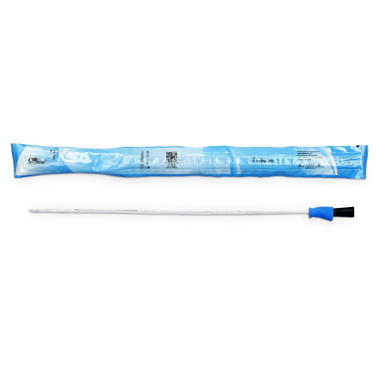 Urethral Catheter Cure Ultra® Straight Tip Lubricated PVC 10 Fr. 16 Inch - ULTRA M10