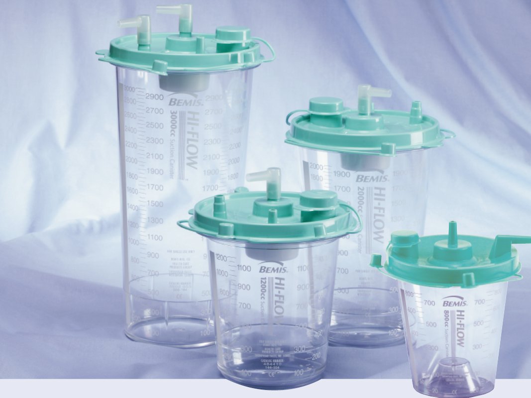 Rigid Suction Canister Hi-Flow™ 3000 mL Sealing Lid - 3002 055