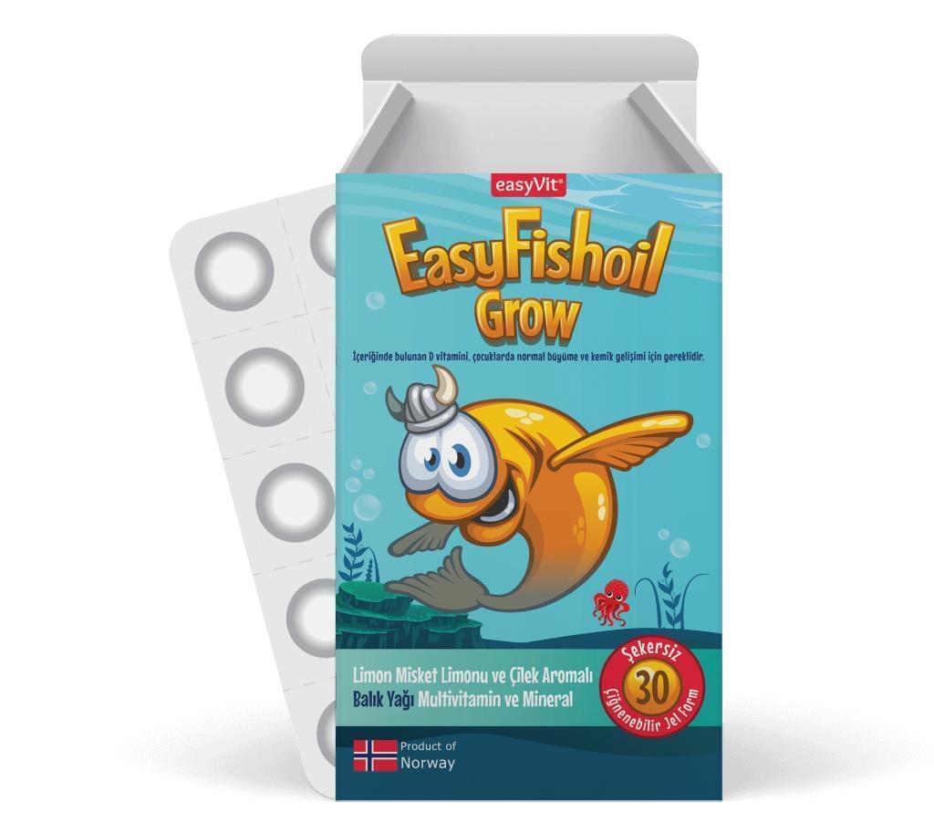 EasyFishoil Omega-3 Supplement for Children - Supports Heart Health & Brain Development, Chewable Vitamins for Kids, Sugar-Free, 30 Count