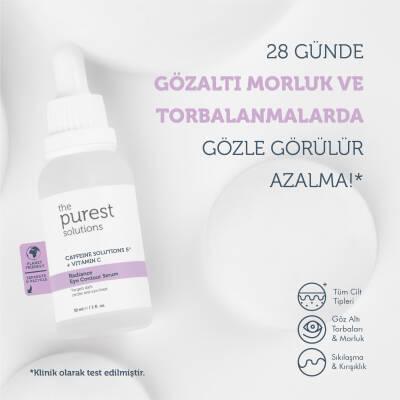The Purest Solutions Radiance Eye Contour Serum 30ml - Anti-Aging Eye Care with Caffeine & Vitamin C