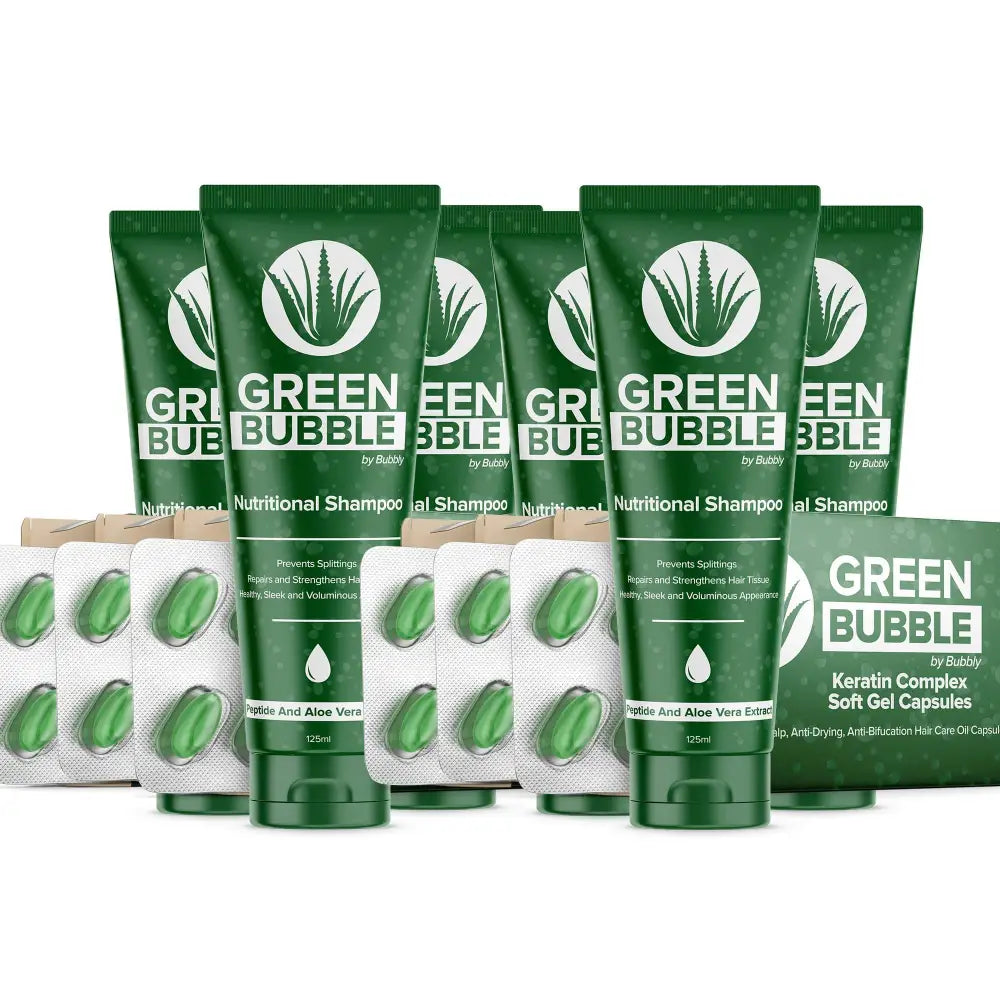 Green Bubble Hair Growth Set by Bubbly (Pack of 6)