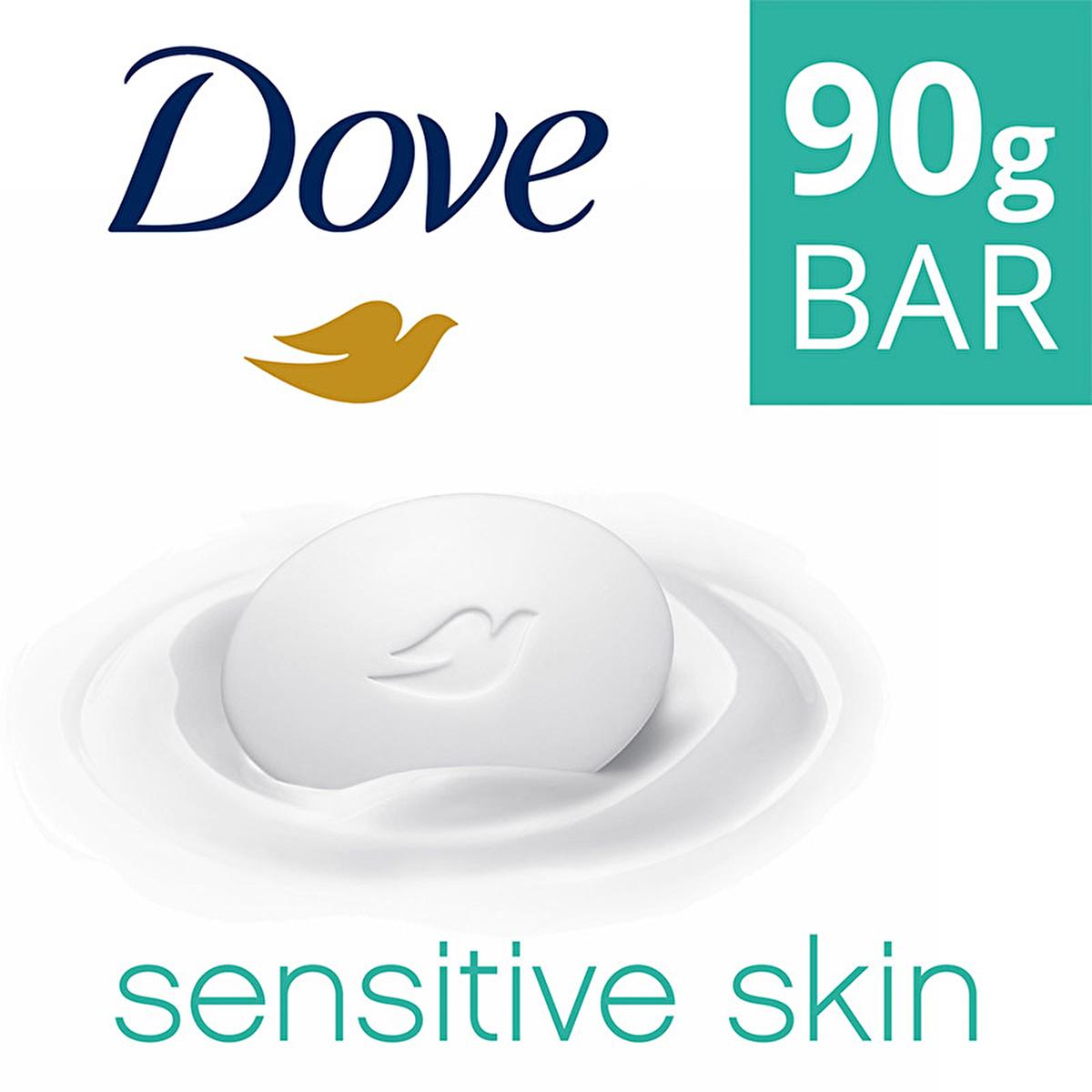 Dove Sensitive Skin Beauty Bar - Micellar Cleansing Soap with Moisturizing Cream, Hypoallergenic & Fragrance-Free