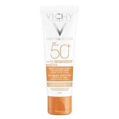 Vichy Tinted Sunscreen SPF50 - Anti-Dark Spots Care for Sensitive Skin, Paraben-Free & Hypoallergenic