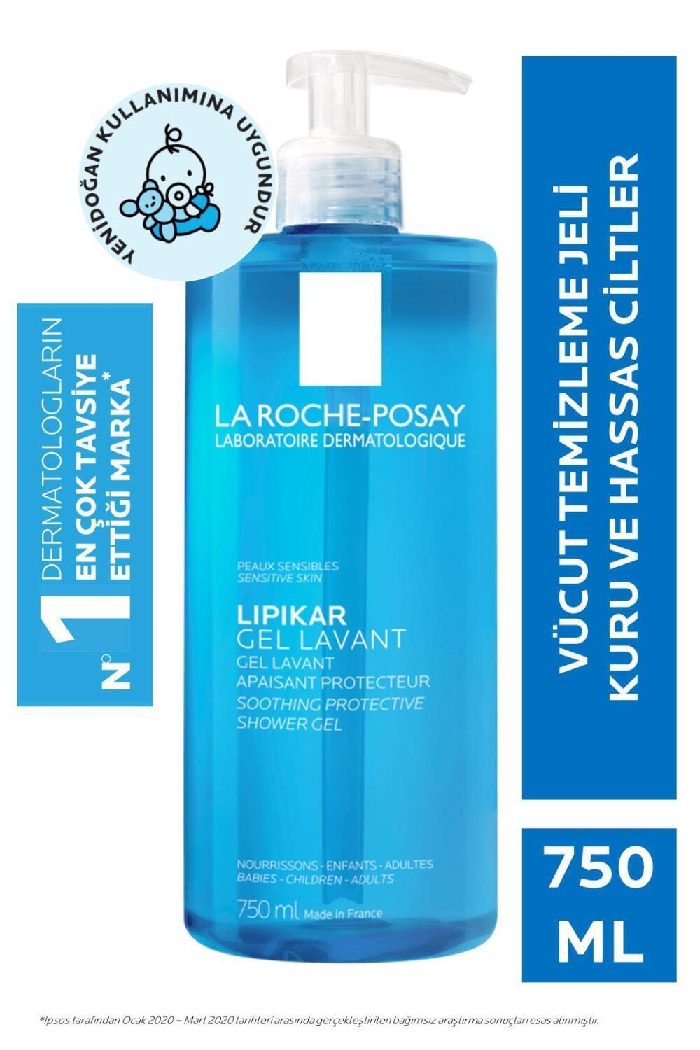 La Roche Posay Lipikar Cleansing Gel for Sensitive Skin - Gentle, pH Balanced Skincare for Babies & Adults (25.36 fl oz)